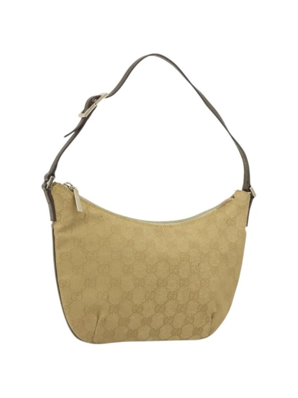 Authentic GUCCI GG Canvas Shoulder Bag Beige Gold 005 0813